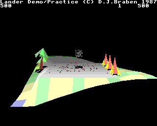 Debris and smoke particles in Acorn Archimedes Lander